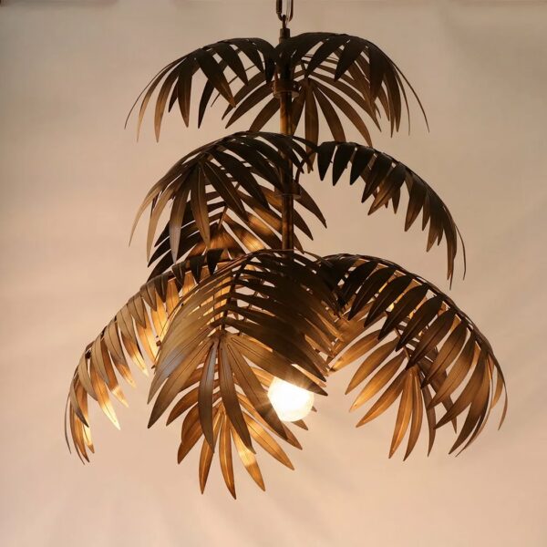 Hangend blad in moderne stijl op een beige achtergrond