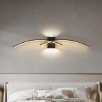 LED wandlamp voor binnen in een modern, minimalistisch boogontwerp voor een slaapkamer boven een bed