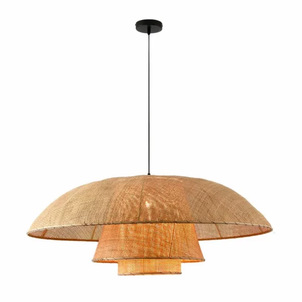 Retro vintage rotan kroonluchter