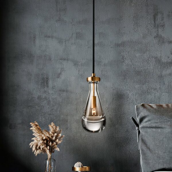 Luxe kristallen traanvormige hanglamp