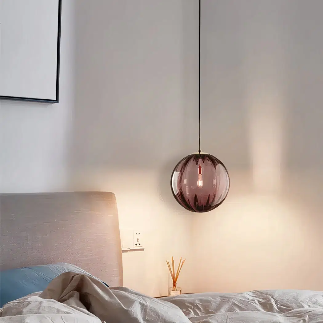 Scandinavische hanglamp brons met glas 4-lichts - Dome