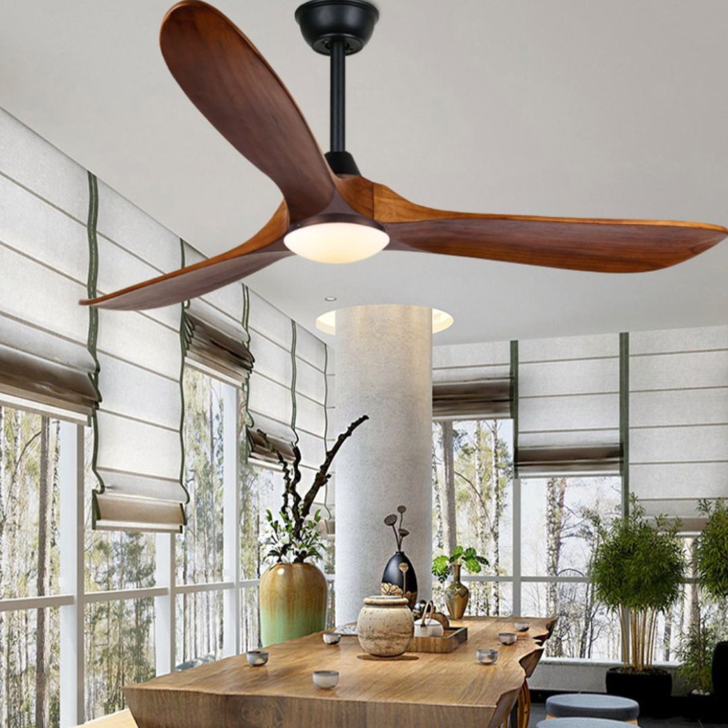 Stille vintage plafondventilator met LED – Verlichting Trends