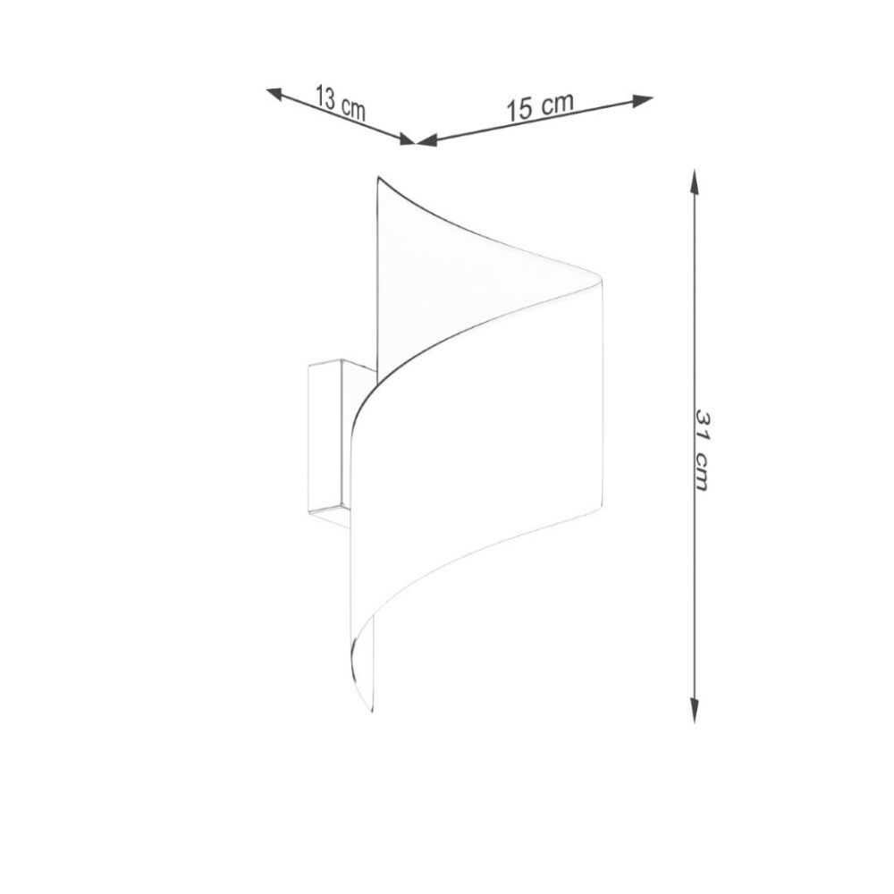 Design wandlamp in spiraalvorm