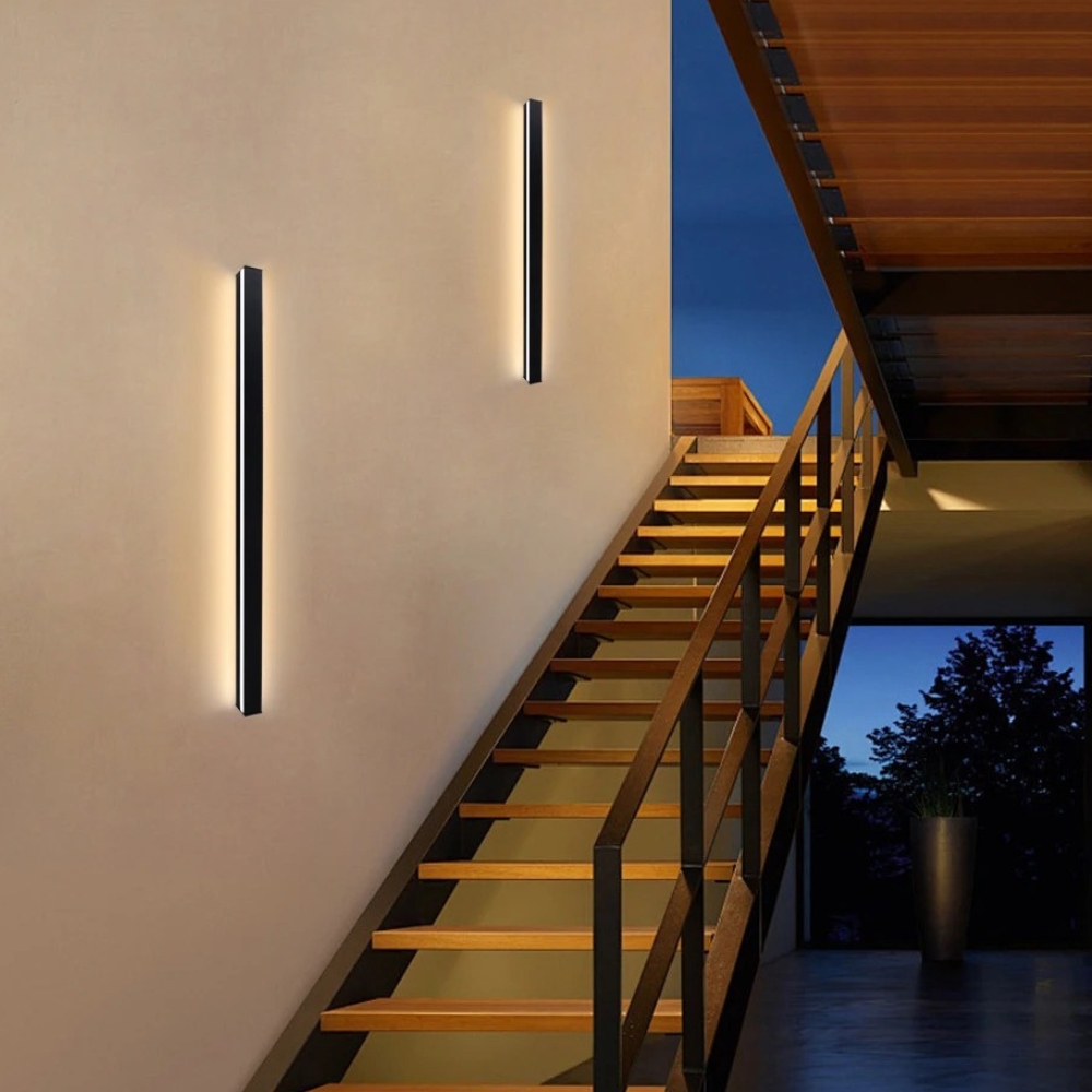 Zwarte matte LED buitenwandlamp
