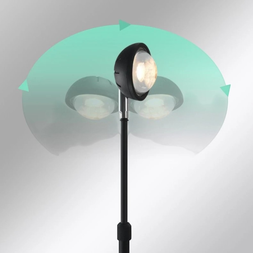 Zonsondergang projectie vloerlamp minimalistisch design — detail