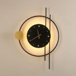 Design wandlamp decoratieve klok