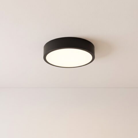 Ronde zwarte LED plafondlamp