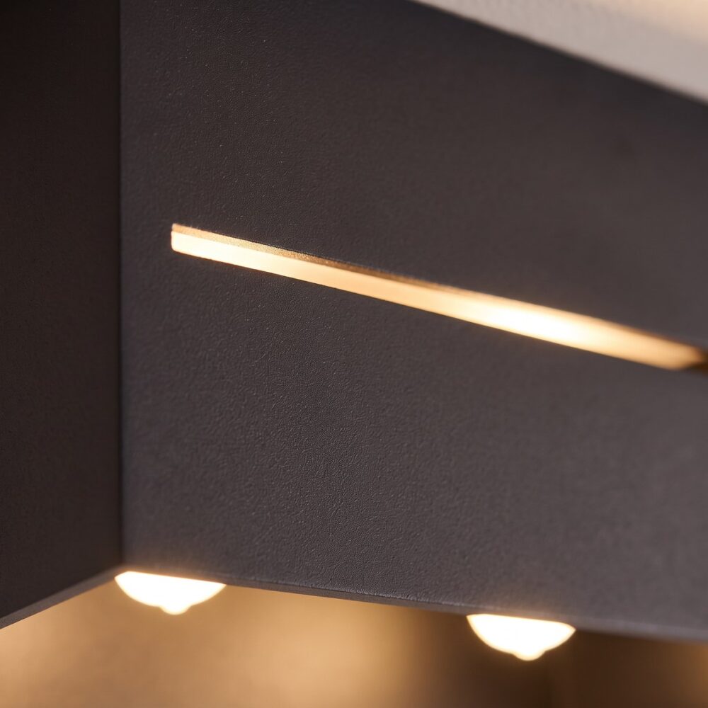 Rechthoekige plafondlamp in geperforeerd aluminium